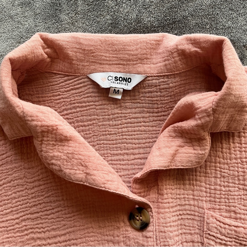 Pink Button Up Top - Picture 4 of 8